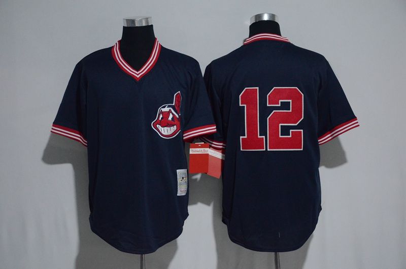 Men Cleveland Indians #12 Francisco Lindor Blue MLB Jerseys->cleveland indians->MLB Jersey